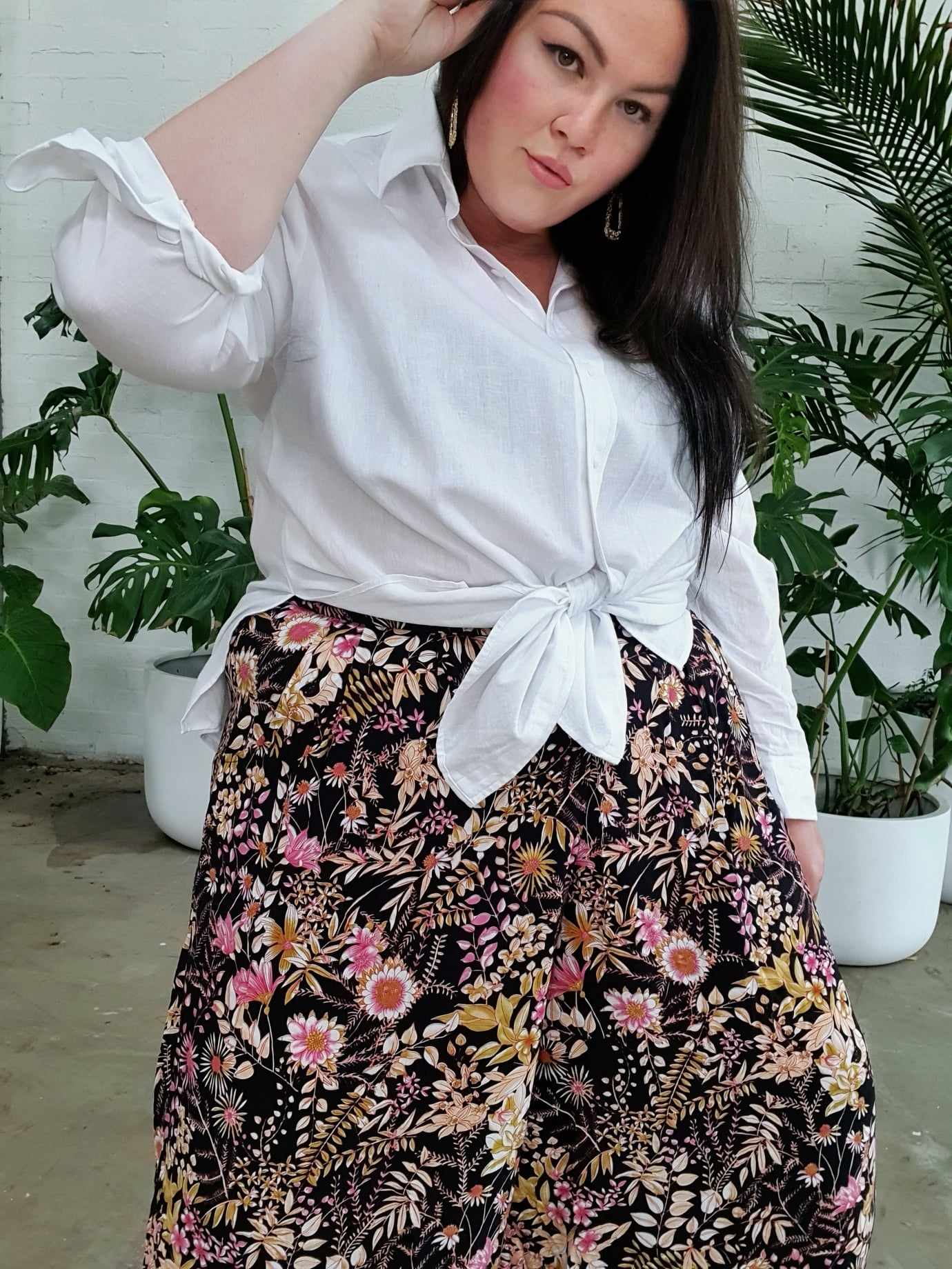 Palazzo Wide Leg Pants // Black Wildflower RE-STOCKED
