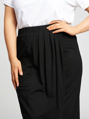 Tulip Wrap Skirt // Black