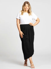 Tulip Wrap Skirt // Black