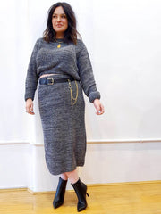 Knit Tube Skirt // Salt & Pepper