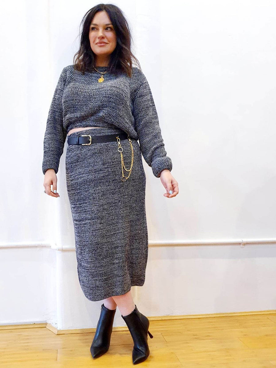 Knit Tube Skirt // Salt & Pepper
