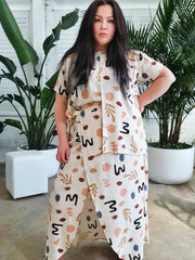 Micro Icon Skirt // Ecru Geo