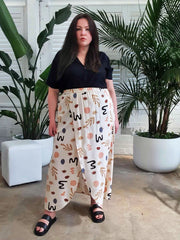 Micro Icon Skirt // Ecru Geo