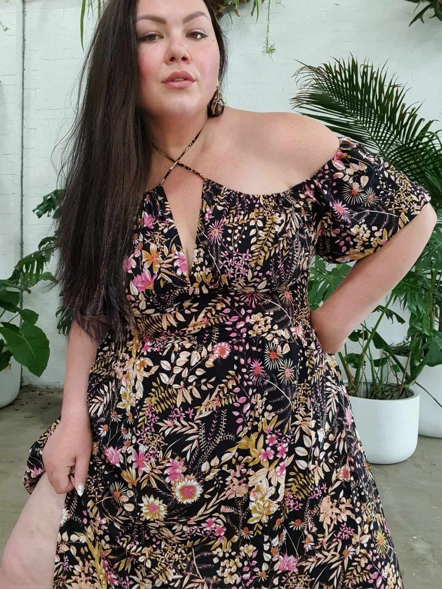 Helena Convertible Dress // Black Wildflower