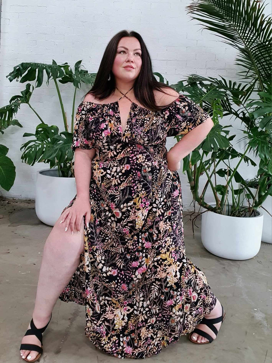 Helena Convertible Dress // Black Wildflower