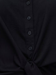 Classic Tie Front Top // Black
