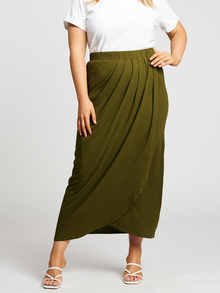 Tulip Wrap Skirt // Fatigue