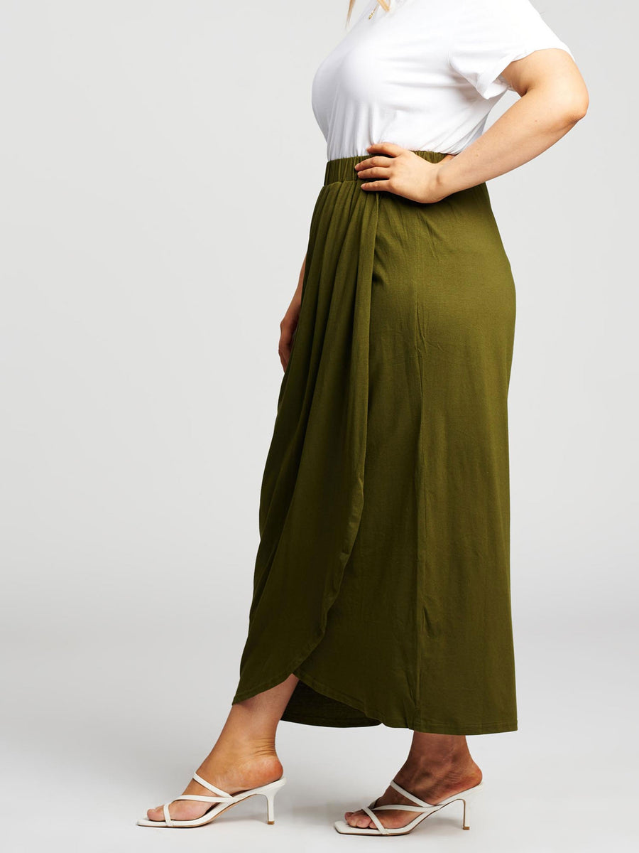 Tulip Wrap Skirt // Fatigue