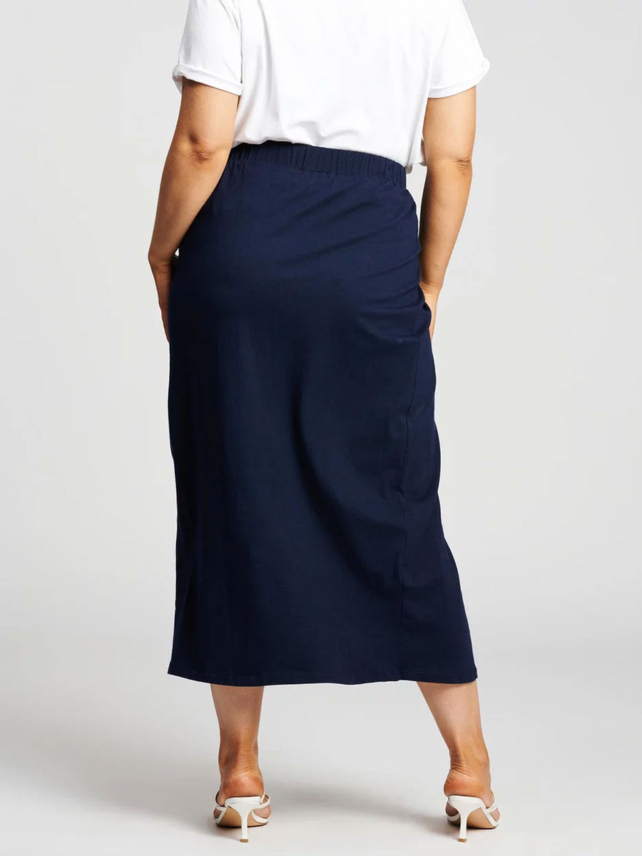 Tulip Wrap Skirt // Navy