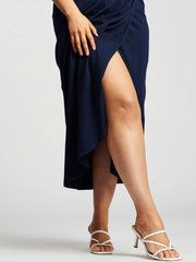 Tulip Wrap Skirt // Navy
