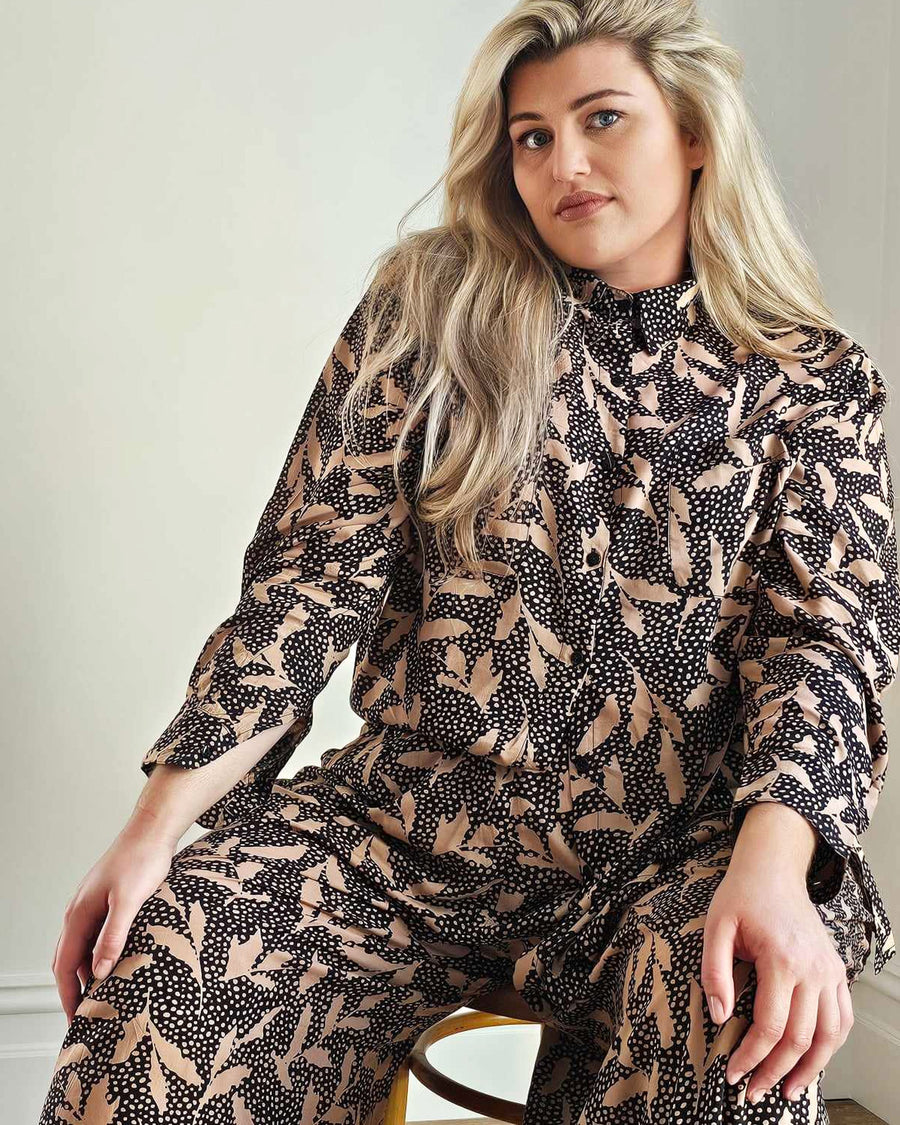 Nina Shirt // Leaf Multi - Now available from size 8 to 26