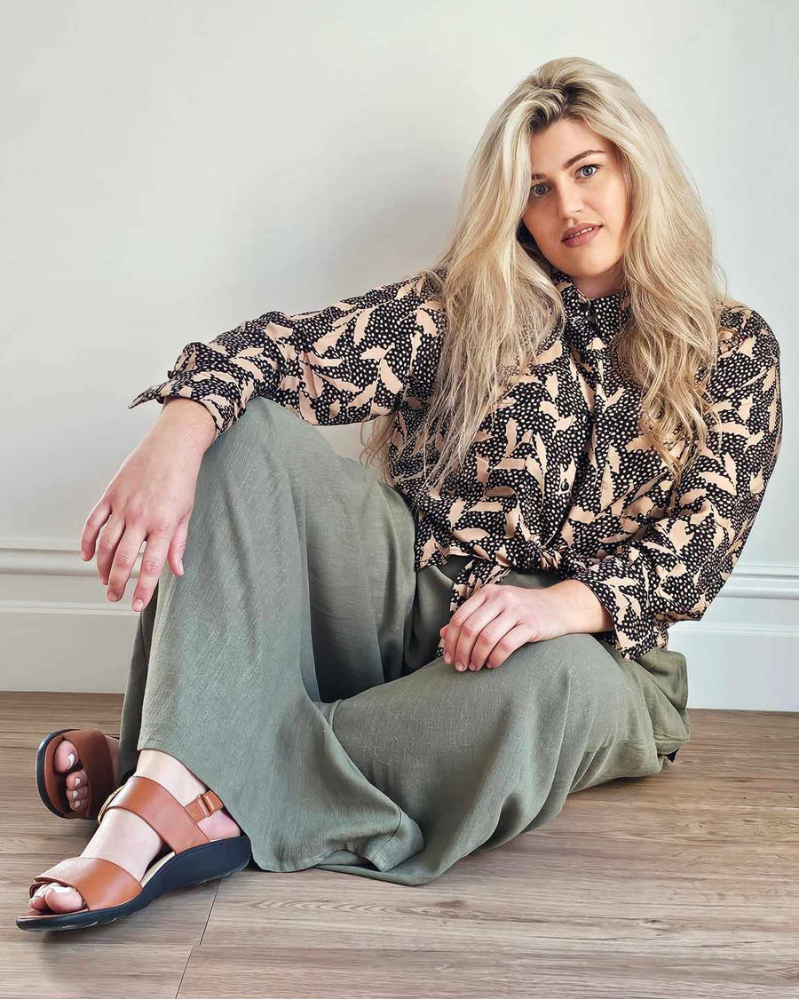 Nina Shirt // Leaf Multi - Now available from size 8 to 26