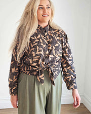 Nina Shirt // Leaf Multi - Now available from size 8 to 26