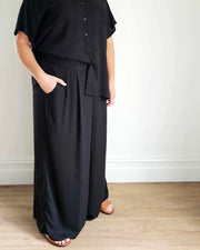 PRE-SALE Palazzo Wide Leg Pants // Black - EXTENDED SIZING