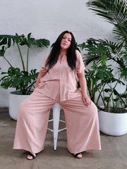 Harvest Shirt // Pink Linen