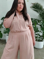 Harvest Shirt // Pink Linen