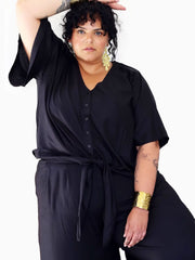 Classic Tie Front Top // Black