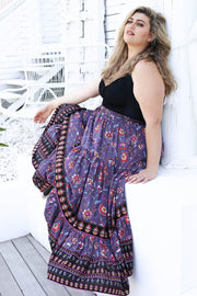 Delilah Full Maxi Skirt // Lilac Multi