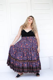 Delilah Full Maxi Skirt // Lilac Multi