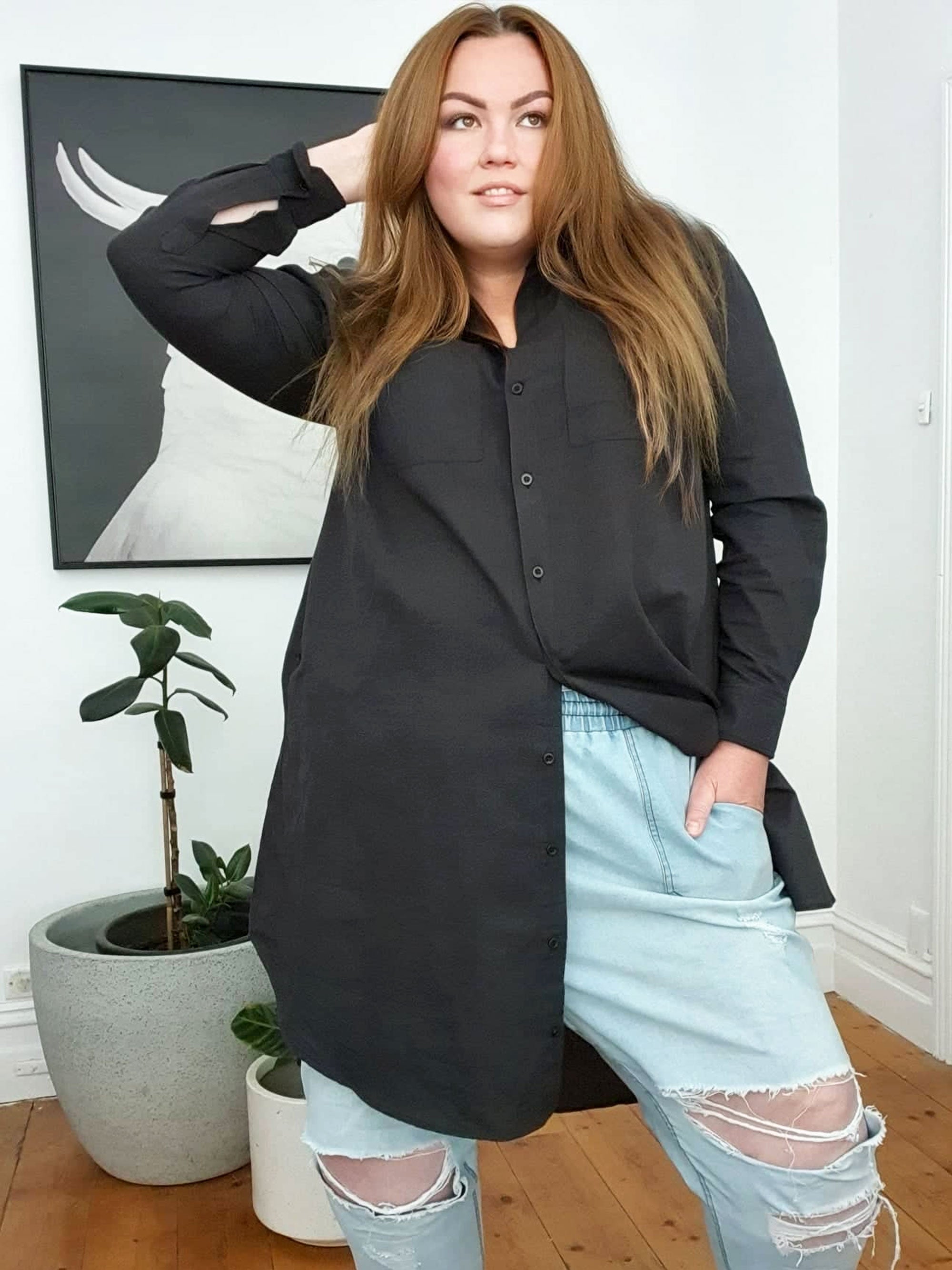 Boyfriend Shirt Dress // Black