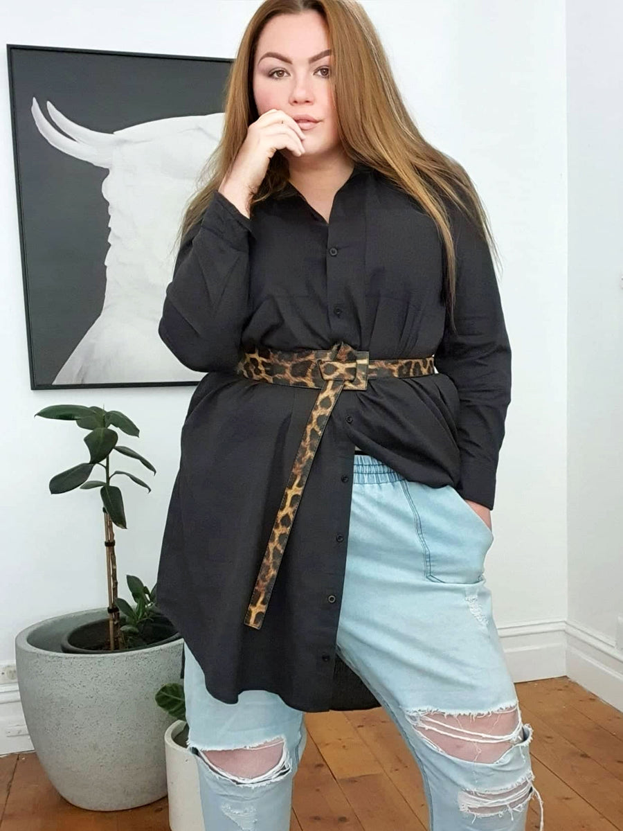 Boyfriend Shirt Dress // Black