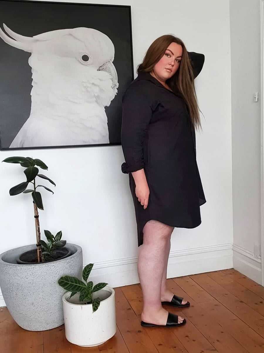 Boyfriend Shirt Dress // Black