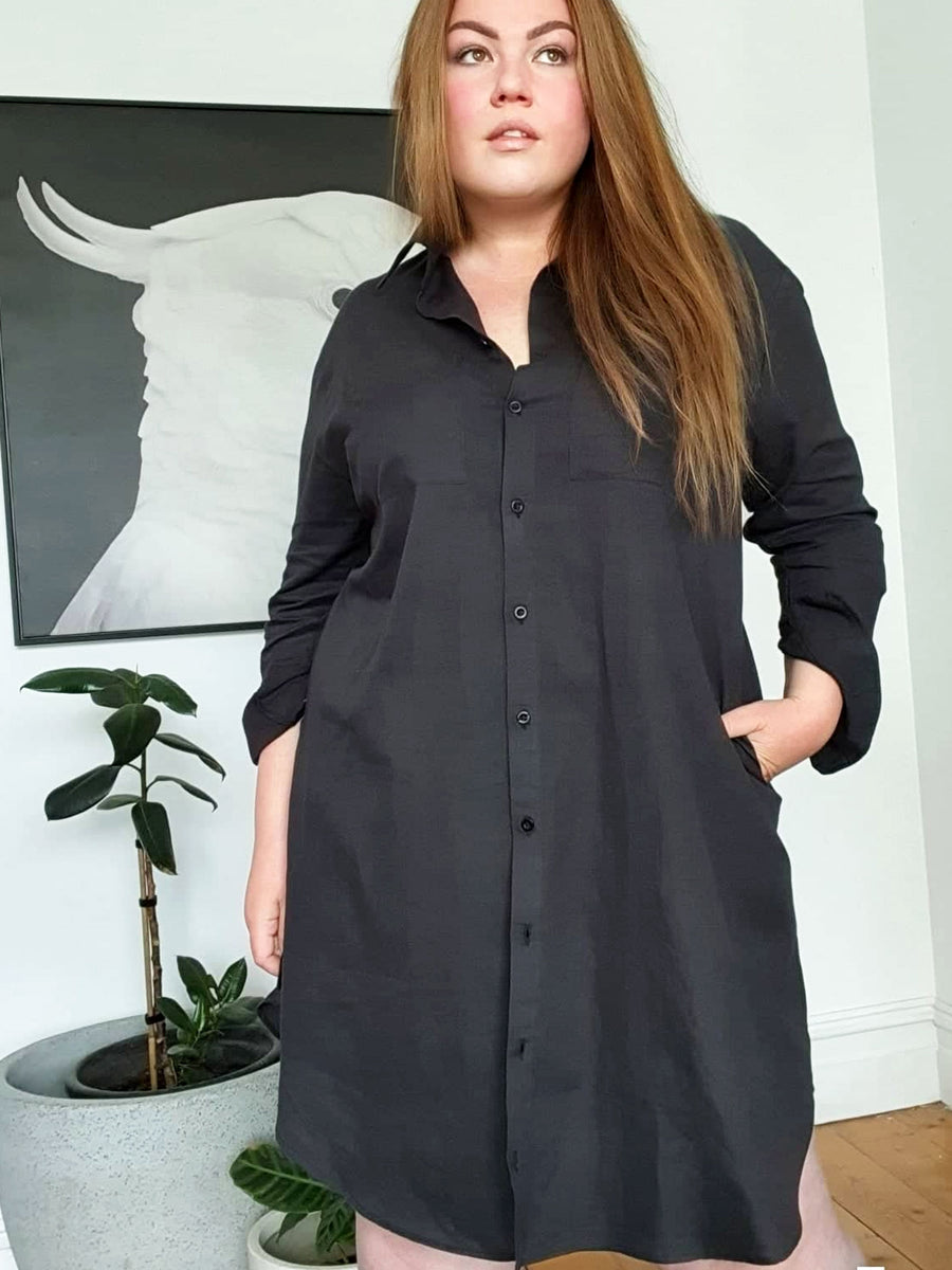Boyfriend Shirt Dress // Black