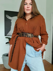 Boyfriend Shirt Dress // Cinnamon