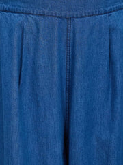 Wide Leg Cropped Chelsea Pant // Chambray Denim