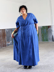 Hadley Maxi Wrap Dress // Chambray Denim