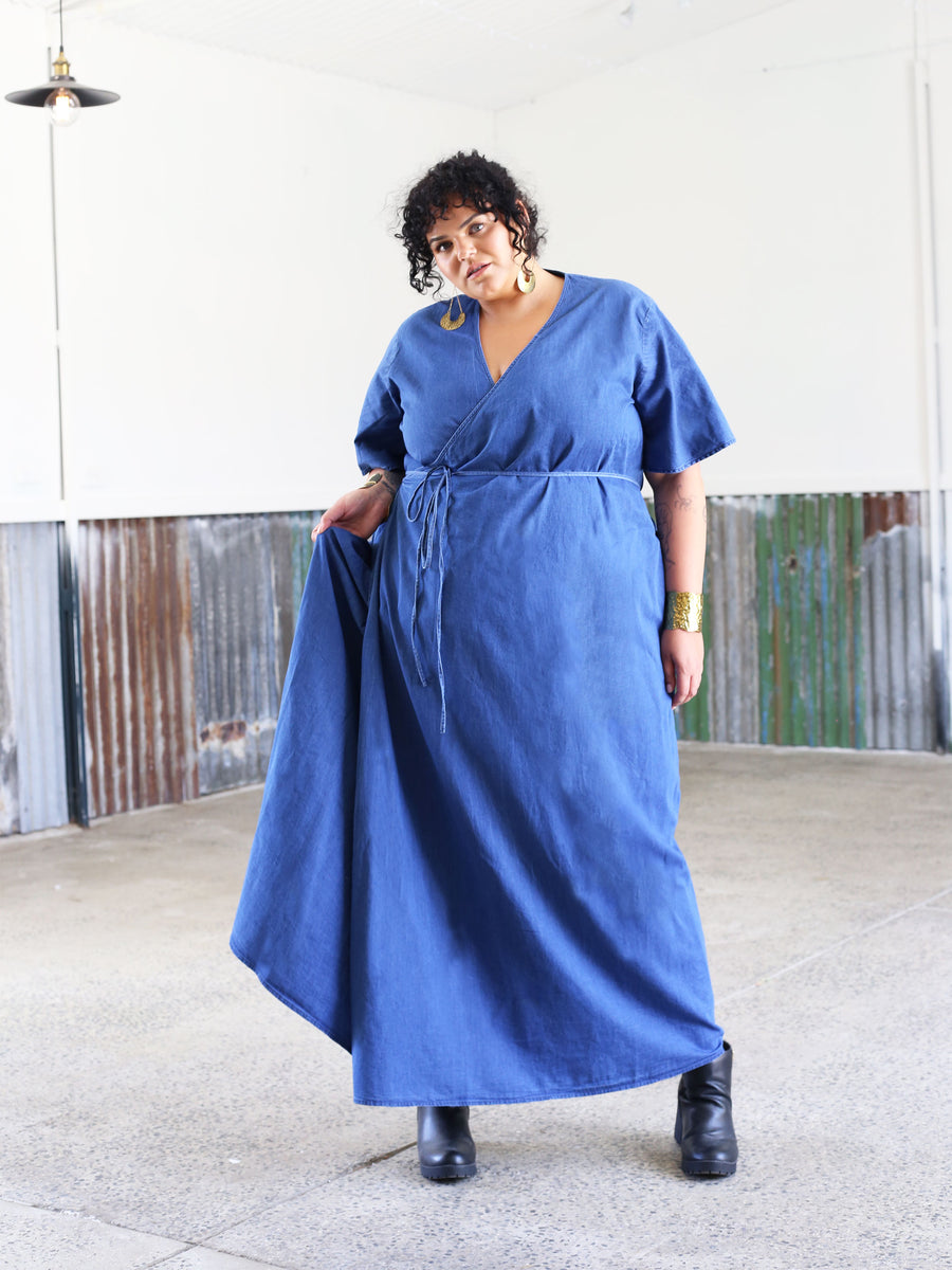 Hadley Maxi Wrap Dress // Chambray Denim