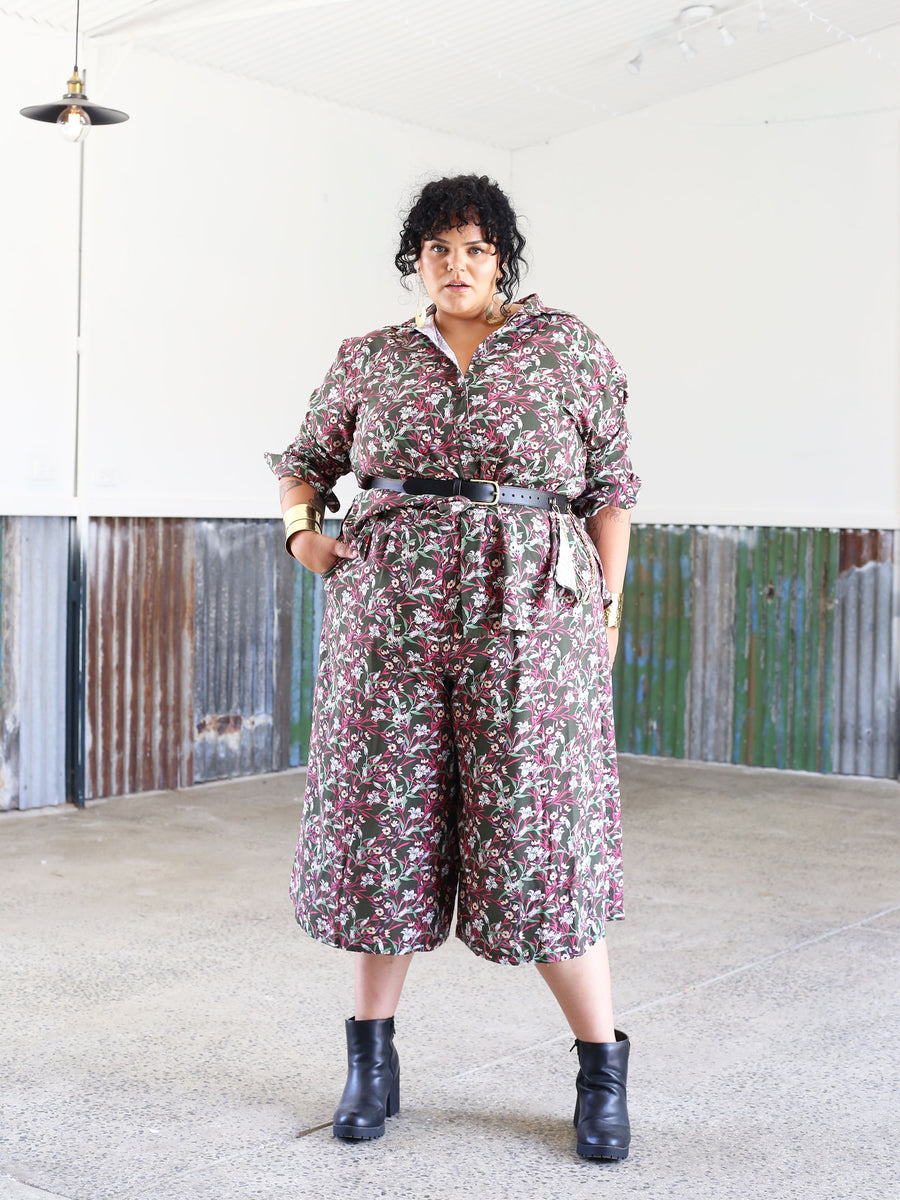 Wide Leg Cropped Chelsea Pant // Rokewood Print