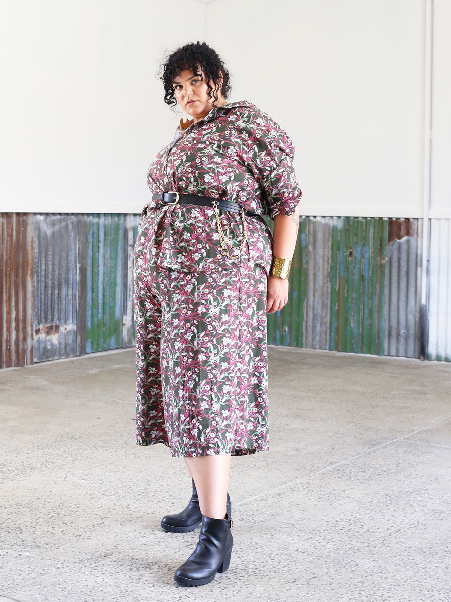 Wide Leg Cropped Chelsea Pant // Rokewood Print