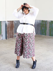 Wide Leg Cropped Chelsea Pant // Rokewood Print
