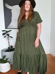 Tropical Maxi Dress // Sage