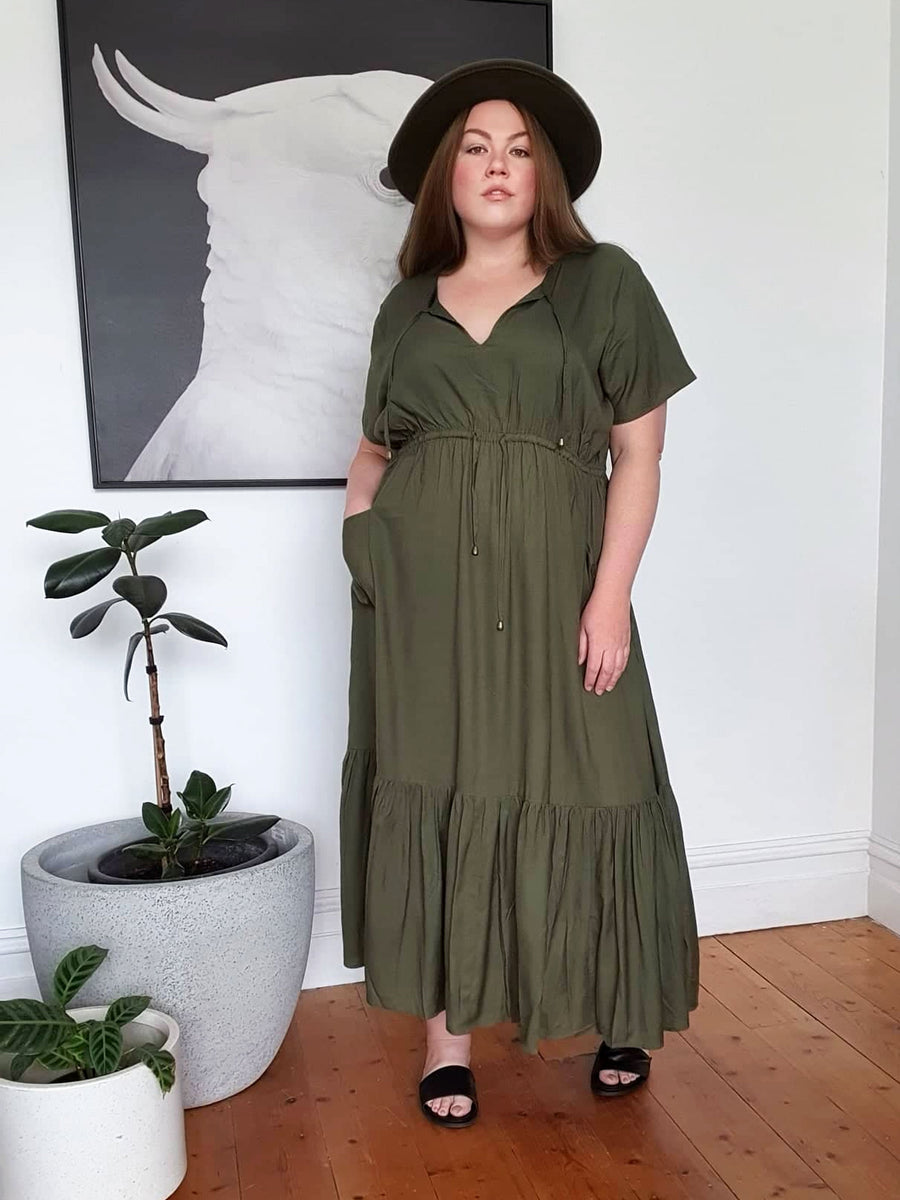 Tropical Maxi Dress // Sage