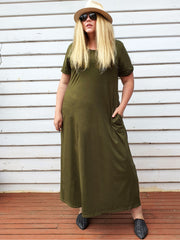 EveryDay T-Shirt Maxi Dress // Fatigue (Selling Out Quickly)