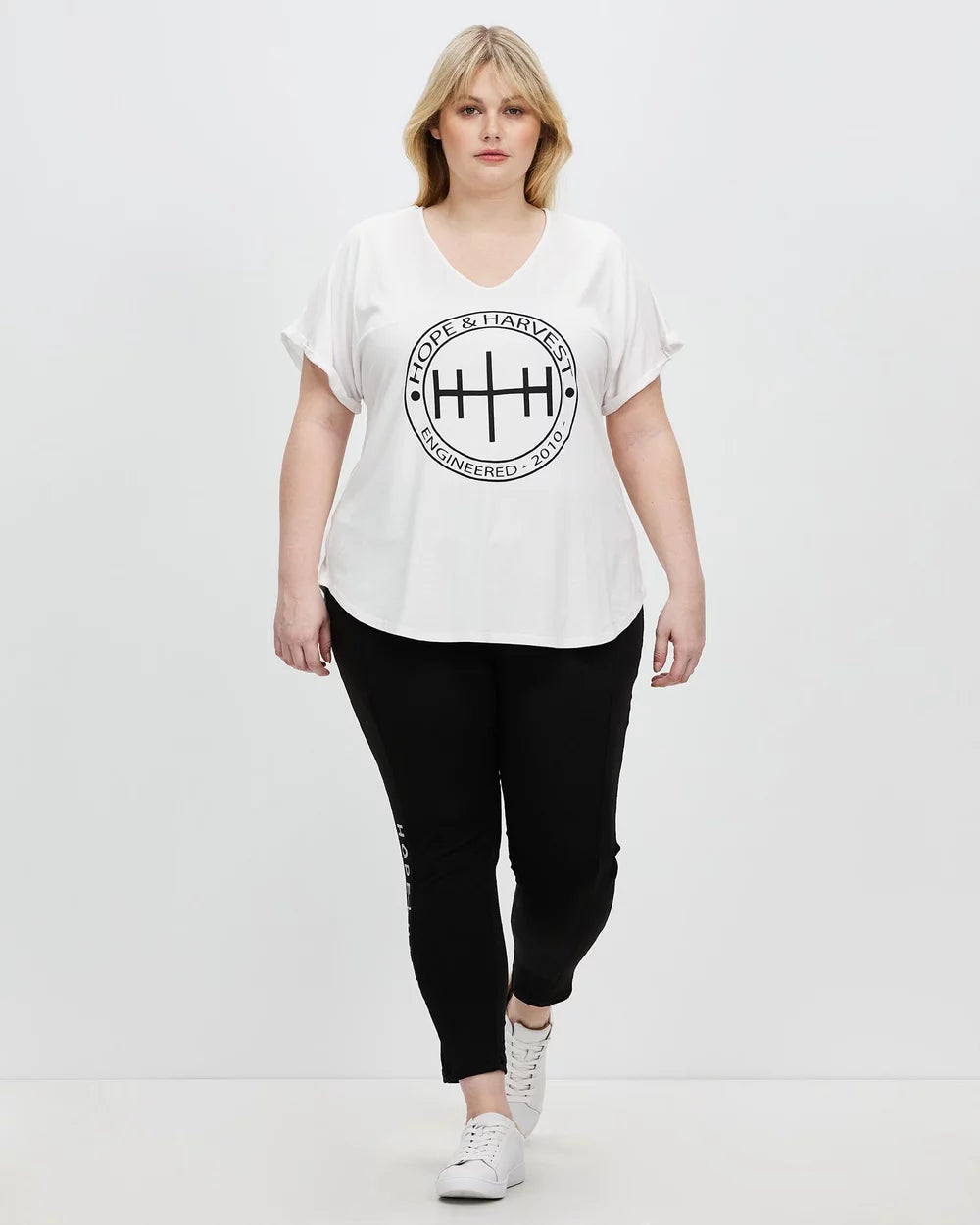 Signature Round Logo Tee White