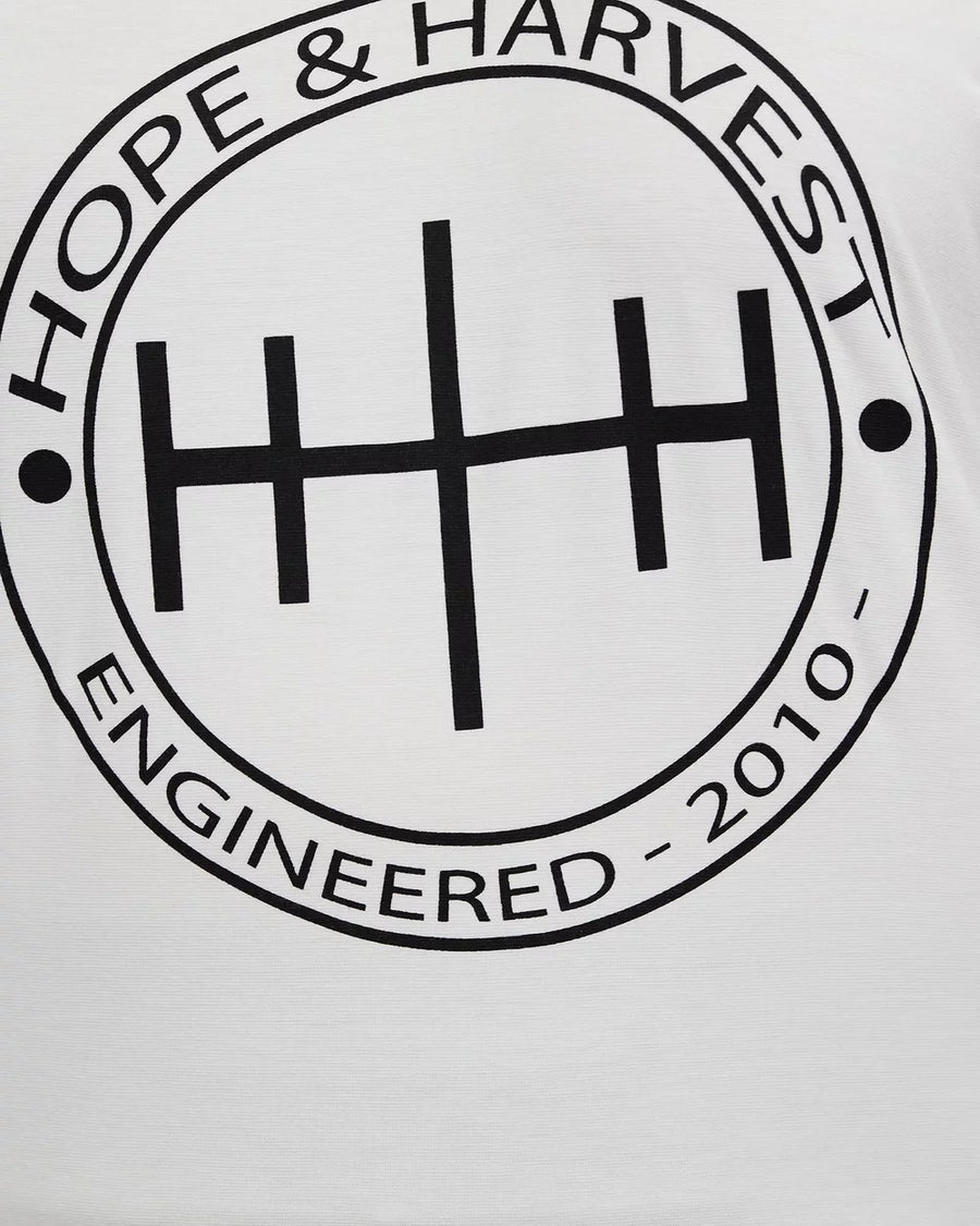 Signature Round Logo Tee White