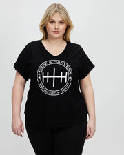 Signature Round Logo Tee Black