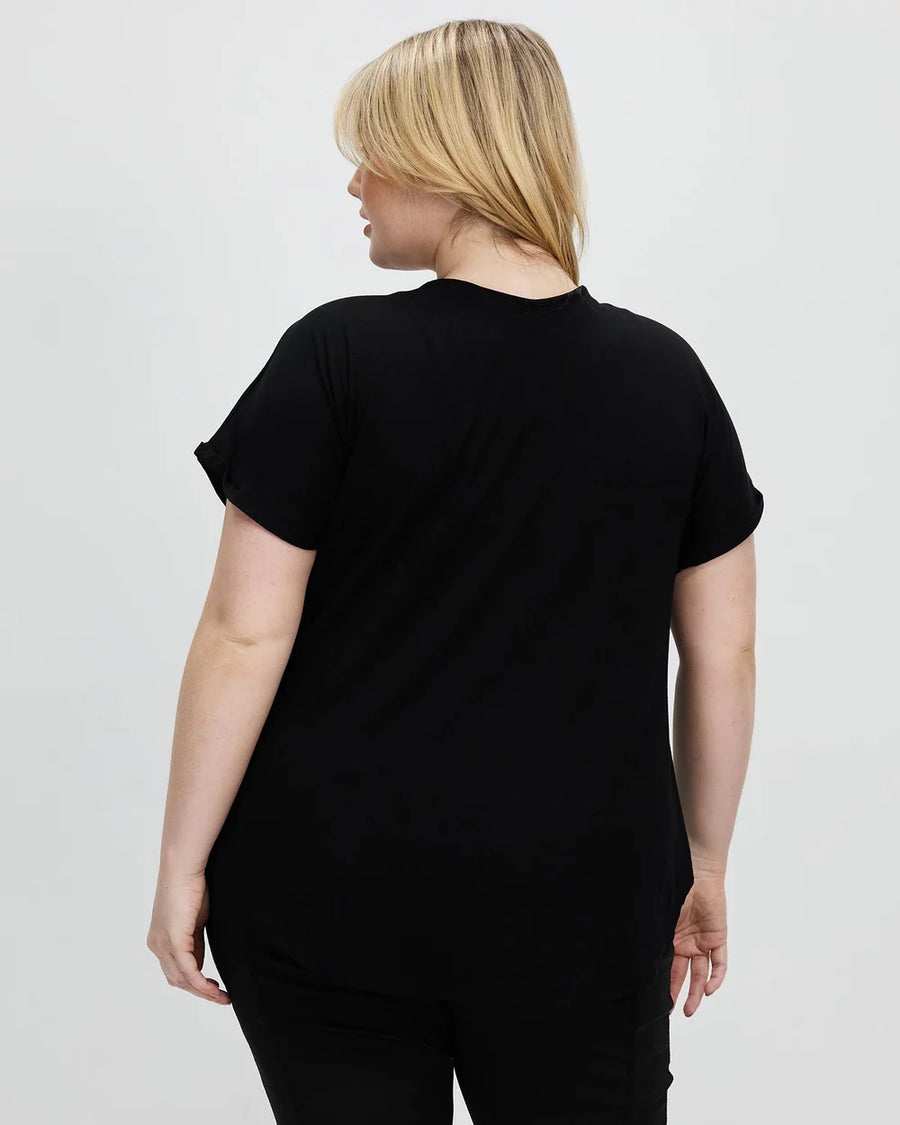 Signature Round Logo Tee Black