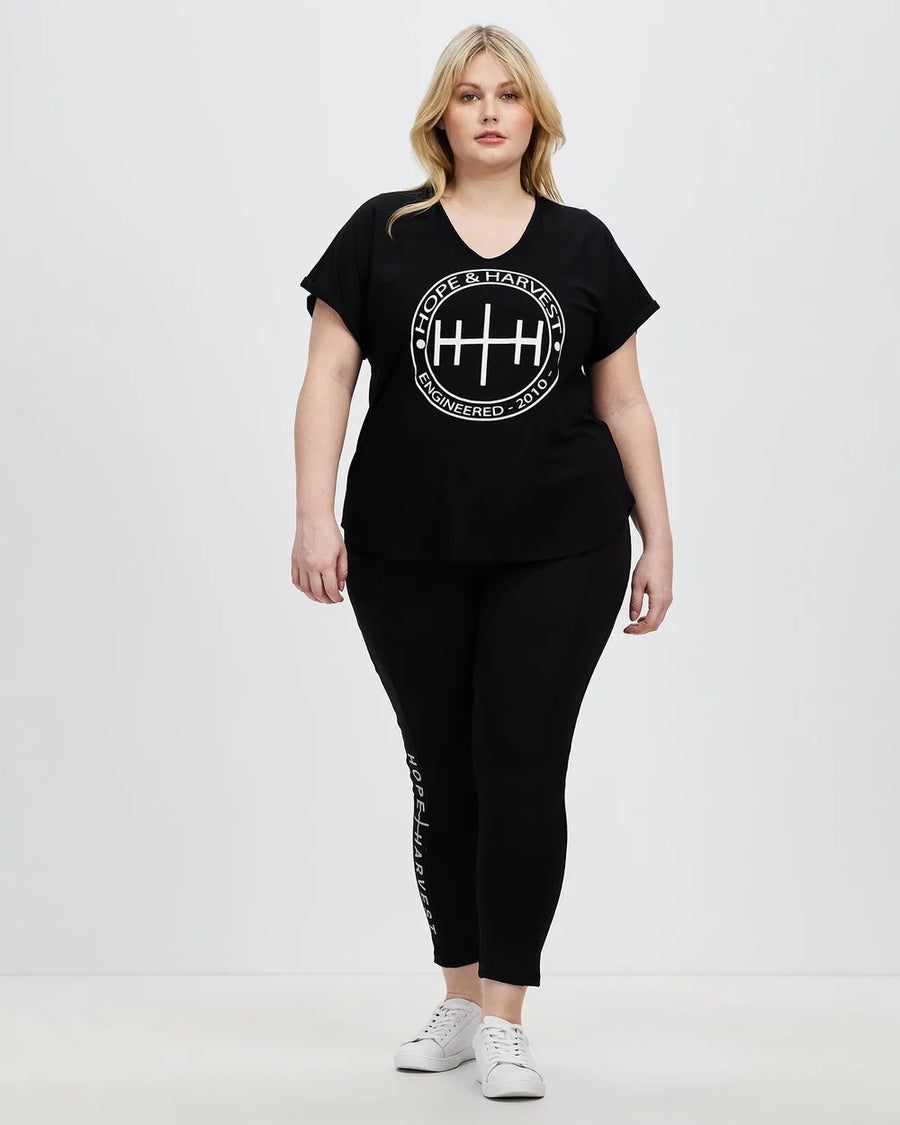 Signature Round Logo Tee Black