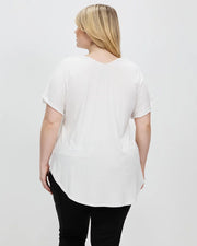 Signature Round Logo Tee White