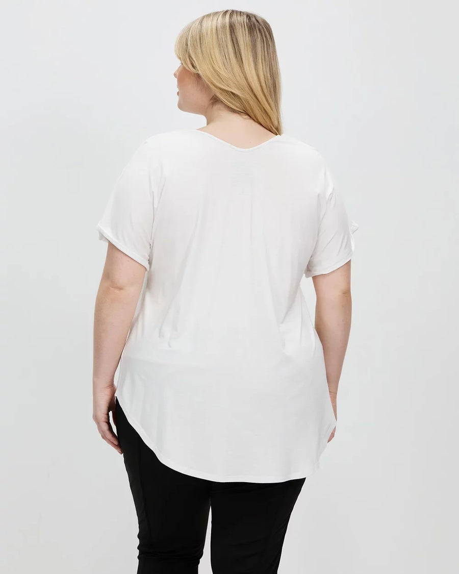 Signature Round Logo Tee White