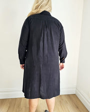 Blake Shirt Dress // Black Linen
