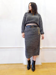 Knit Tube Skirt // Salt & Pepper
