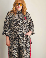 Suki Shirt // Leopard Print w Stripe