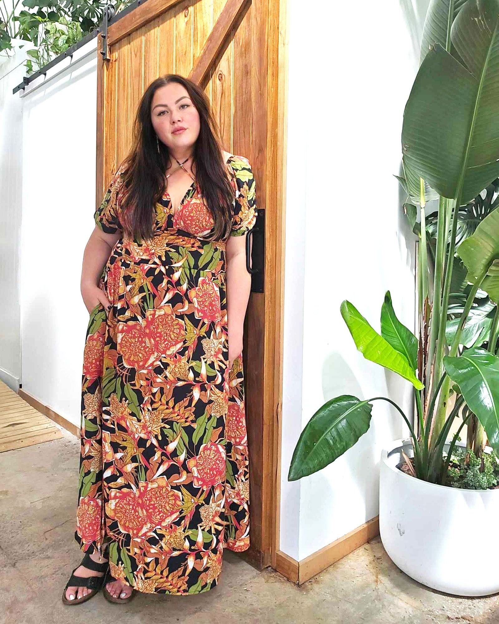 Ethically Made Plus Size Maxi Dress by HOPE & HARVEST Helena