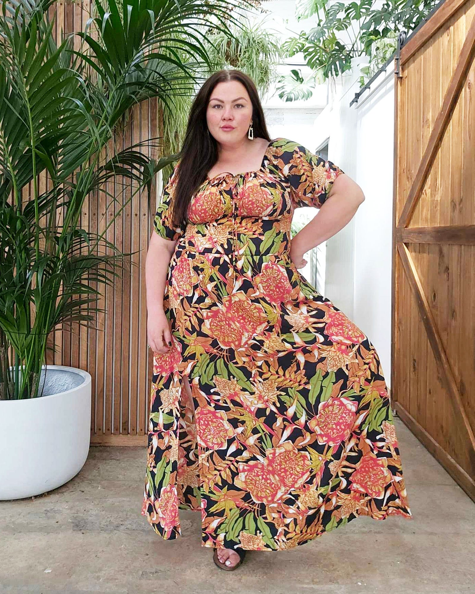 Ethically Made Plus Size Maxi Dress by HOPE & HARVEST Helena