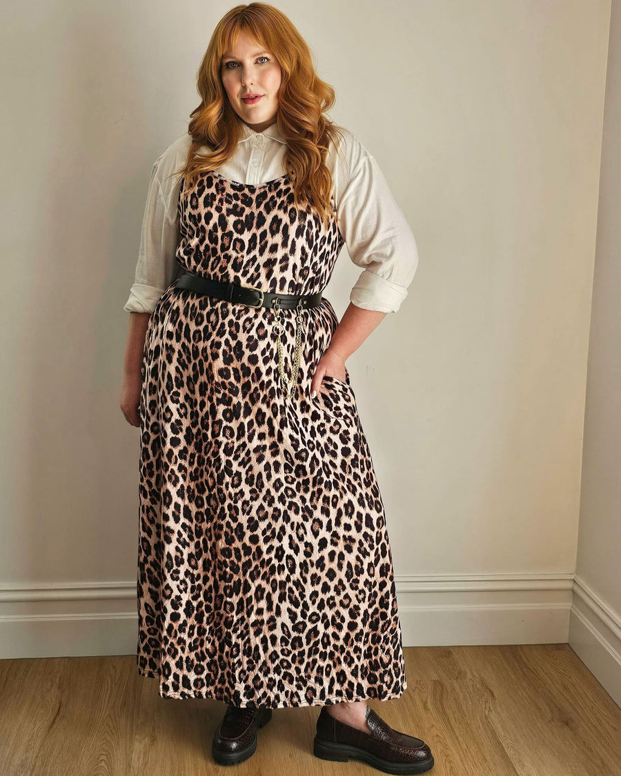 Maxi Slip Dress // Leopard Print